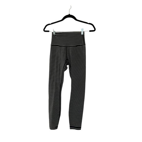 Lululemon Wunder Under High-Rise 25" Luxtreme Parallel Stripe Black White SZ 4 - Picture 1 of 5